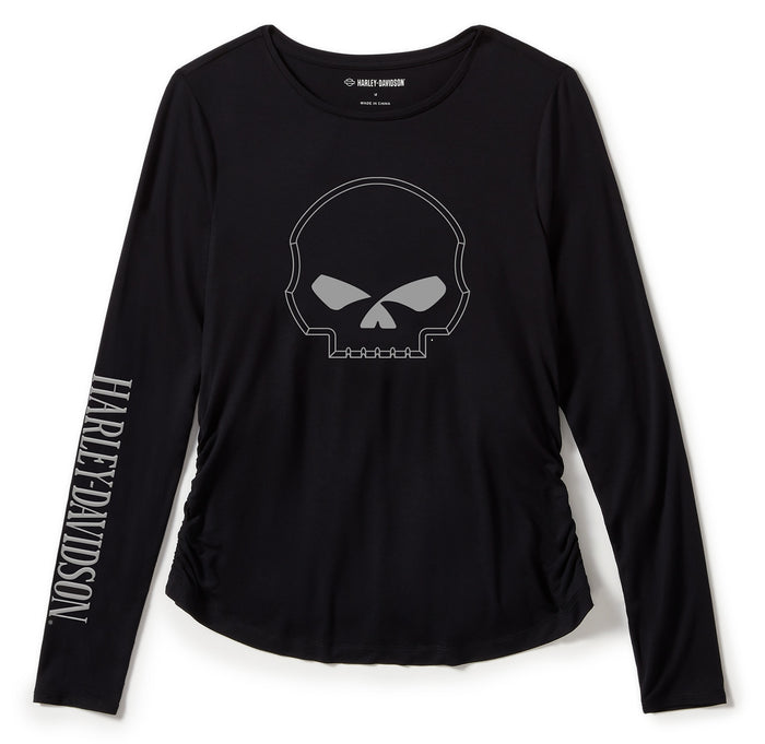 Harley-Davidson women´s Reglan Long Sleeve Willie G Skull black