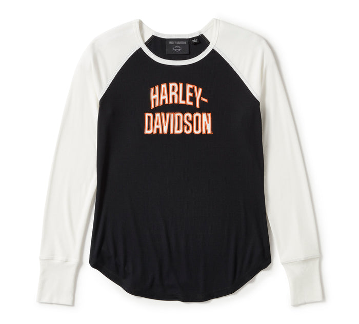 Harley-Davidson Women's Essential Arched Font Raglan 99297-25VW