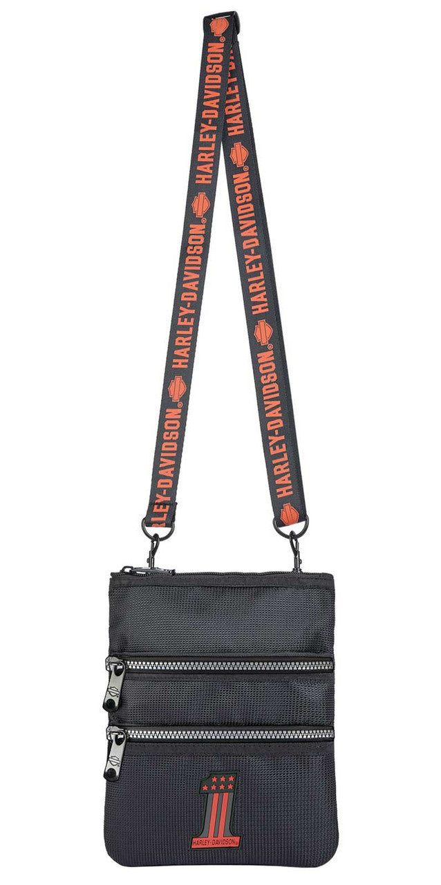 Harley-Davidson® Women's Rubber #1 Logo Crossbody Sling Purse