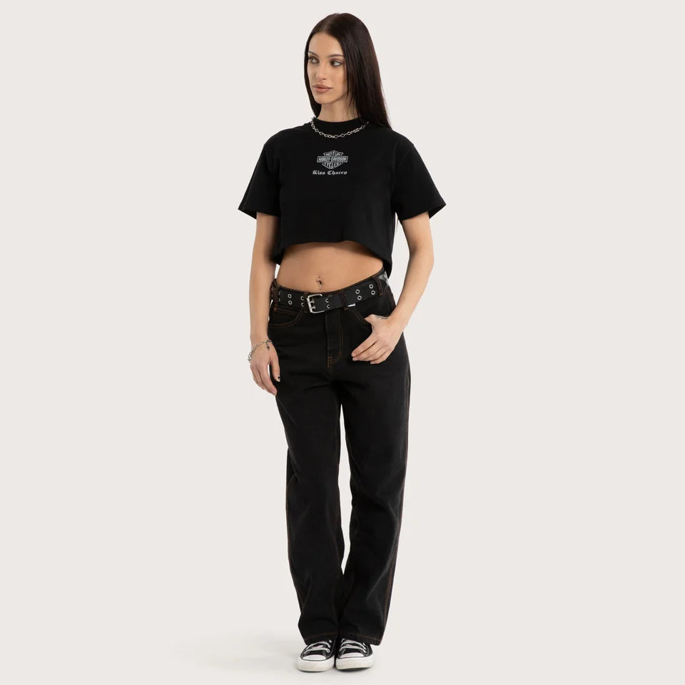 KSCY Rumble Crop Tee Jet Black