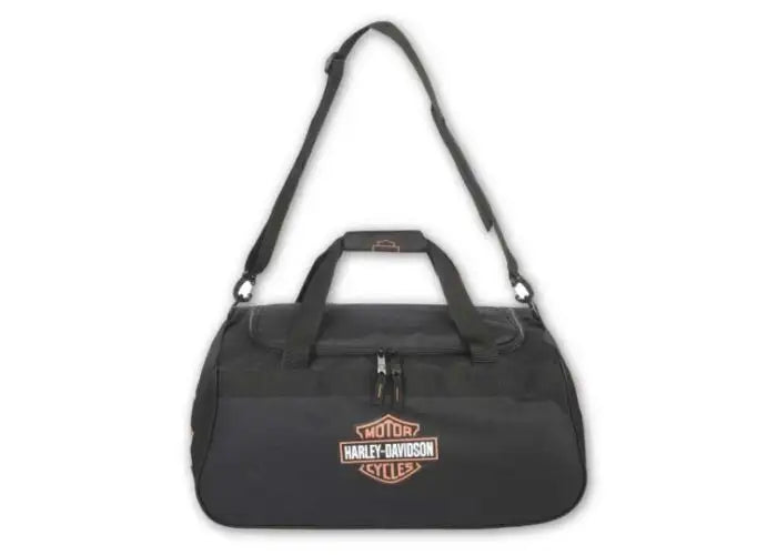 HARLEY-DAVIDSON HD GRAPHIC DUFFEL - ORANGE BAR & SHIELD