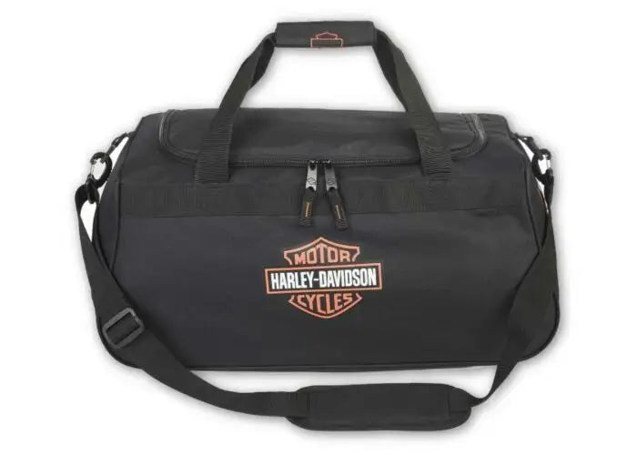HARLEY-DAVIDSON HD GRAPHIC DUFFEL - ORANGE BAR & SHIELD