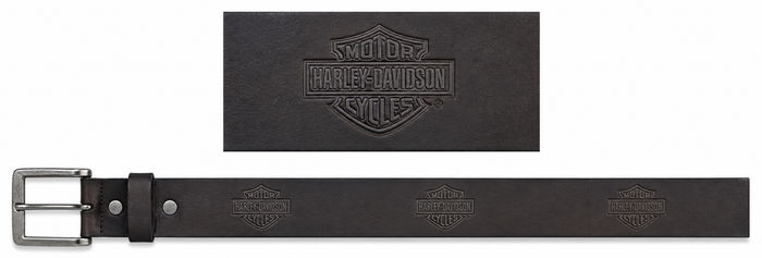 Harley-Davidson Men's Bar & Shield Repeat Belt Black