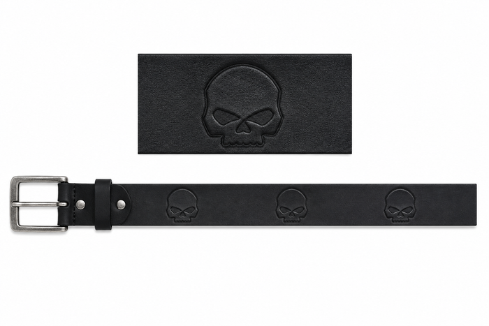 Harley-Davidson Men's Skull Repeat Belt Black