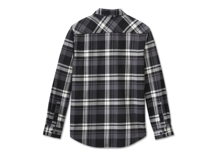 HARLEY-DAVIDSON MENS BAR & SHIELD FLANNEL SHIRT
