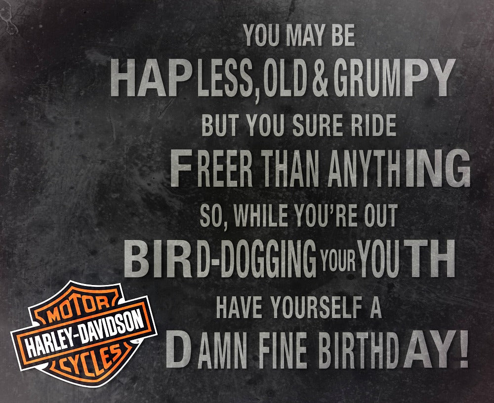Harley-Davidson® Happy F-ing Birthday Card
