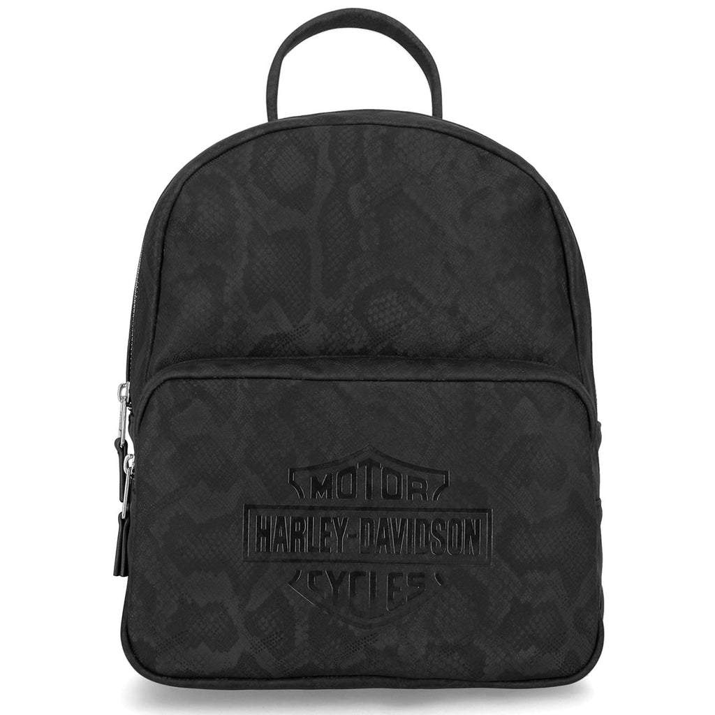 Harley-Davidson Women's Snake Printed PU Backpack Black