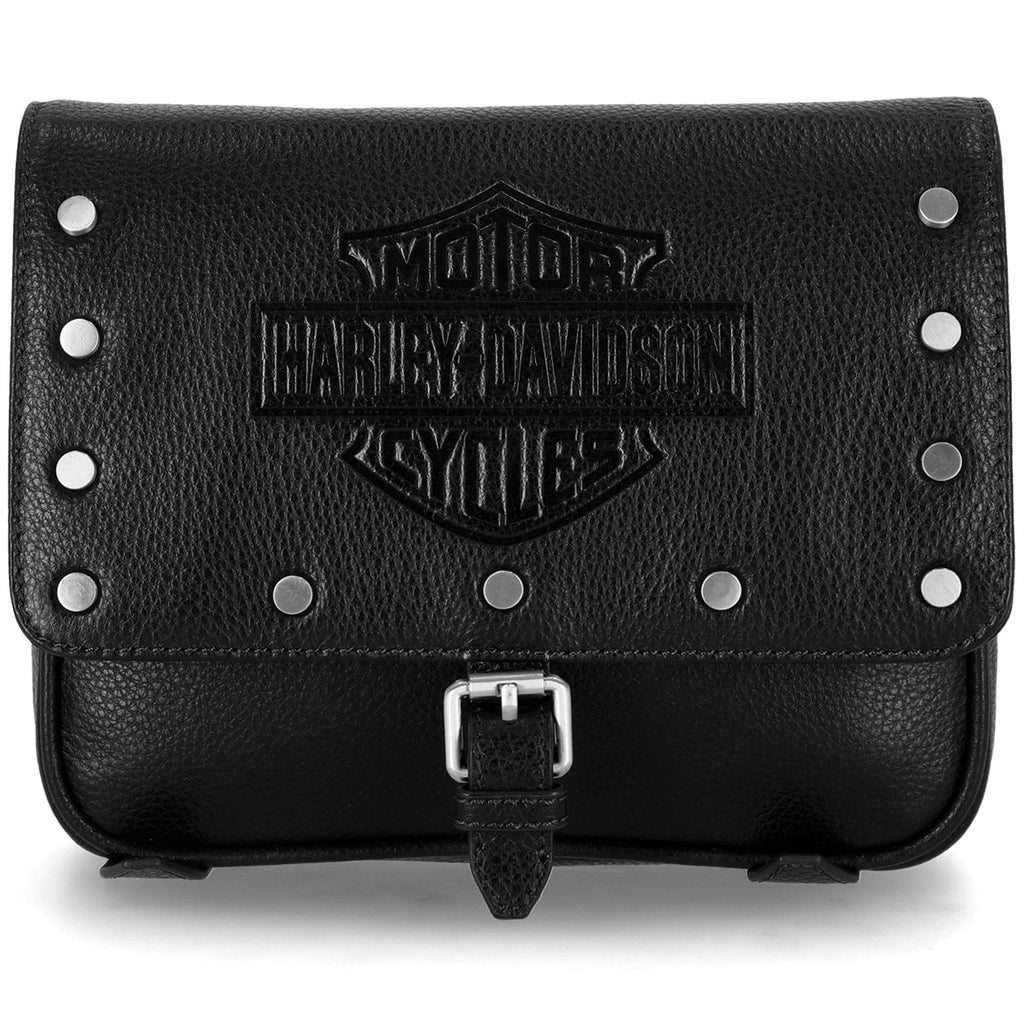 Harley-Davidson Women's Core Stud Buckle Leather Backpack Black
