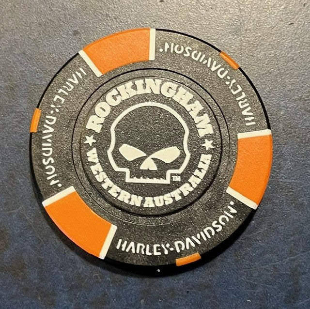 ROCKINGHAM HARLEY-DAVIDSON COLLECTORS POKERCHIP