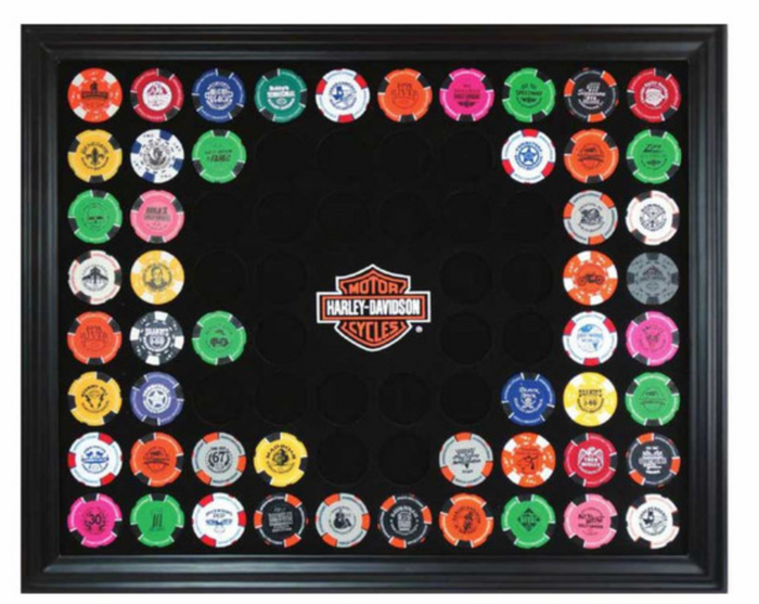 Harley-Davidson Bar & Shield Chip Collector's Frame Black 6976