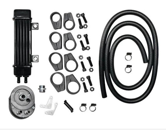 Jagg Oil Coolers JAG-750-1200 6-Row Vertical Slimline Oil Cooler Kit for most Big Twin/Sportster 84-17 Models