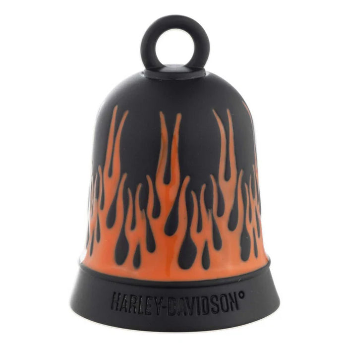 Harley-Davidson® Flames Engraved H-D Script Ride Bell - Orange & Black