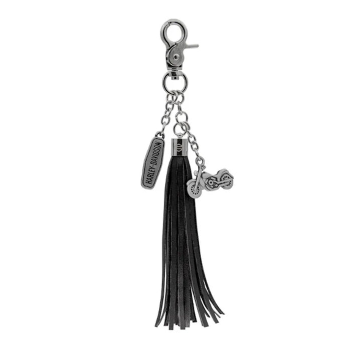 Harley-Davidson® Black Tassel With Charms Keychain