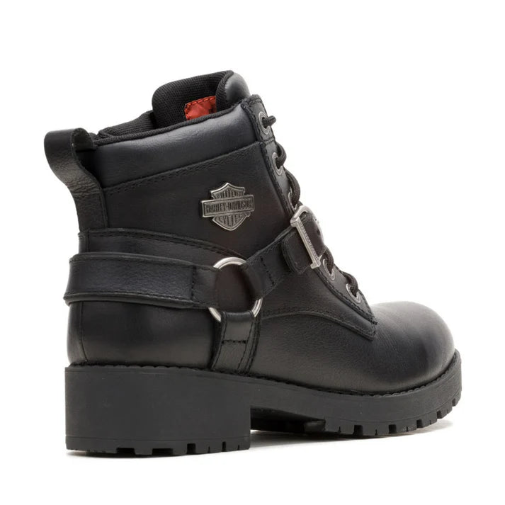 Harley-Davidson® Women's Kelley Harness Ride WP Black Motorcycle Boots