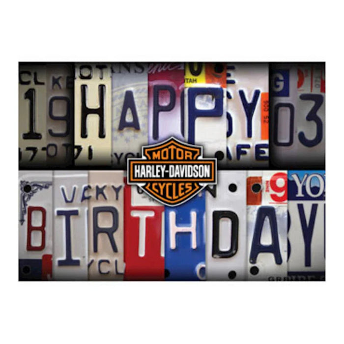 Harley-Davidson® License Plate Birthday Card