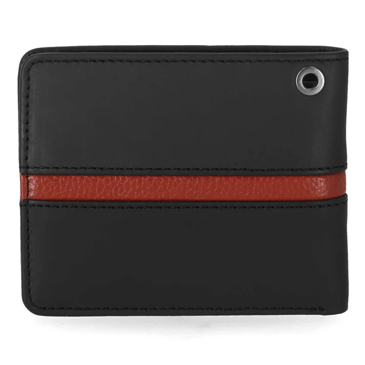 Harley-Davidson® Men's H-D Center Block Passcase Bi-Fold Leather Wallet - Black