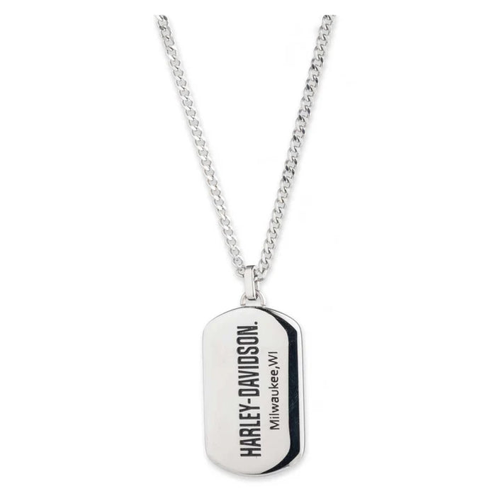Harley-Davidson® Men's 26 in. Dog Tag Pendant Necklace - Stainless Steel