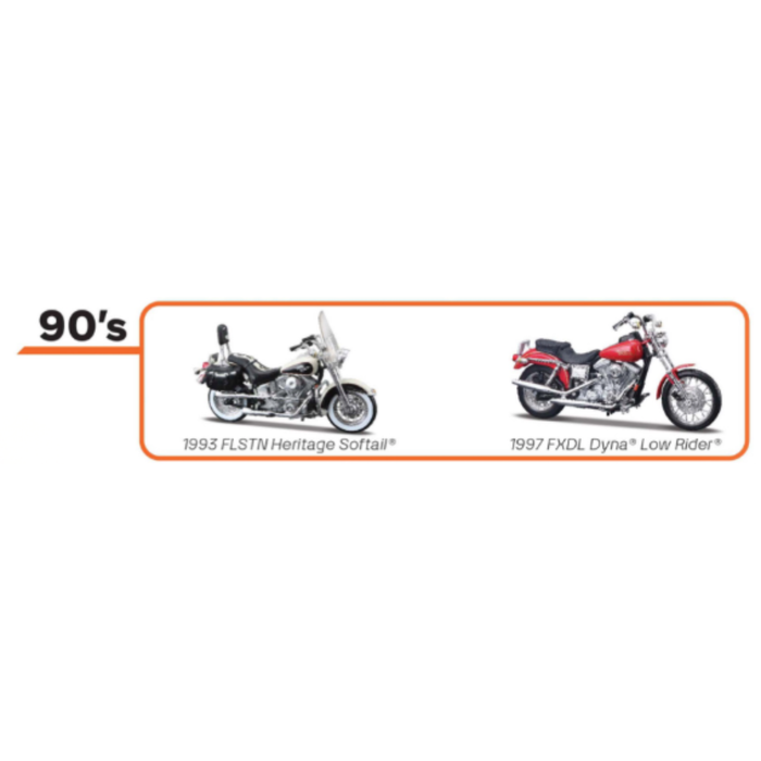 Harley-Davidson 1:18 1990's Motorcycle Duo Pack