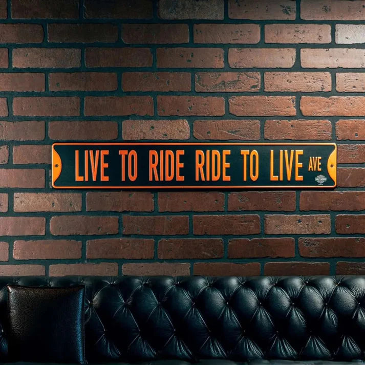 Harley-Davidson® Metal Street Sign Live to Ride Ave