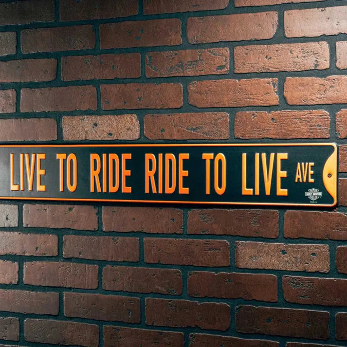 Harley-Davidson® Metal Street Sign Live to Ride Ave
