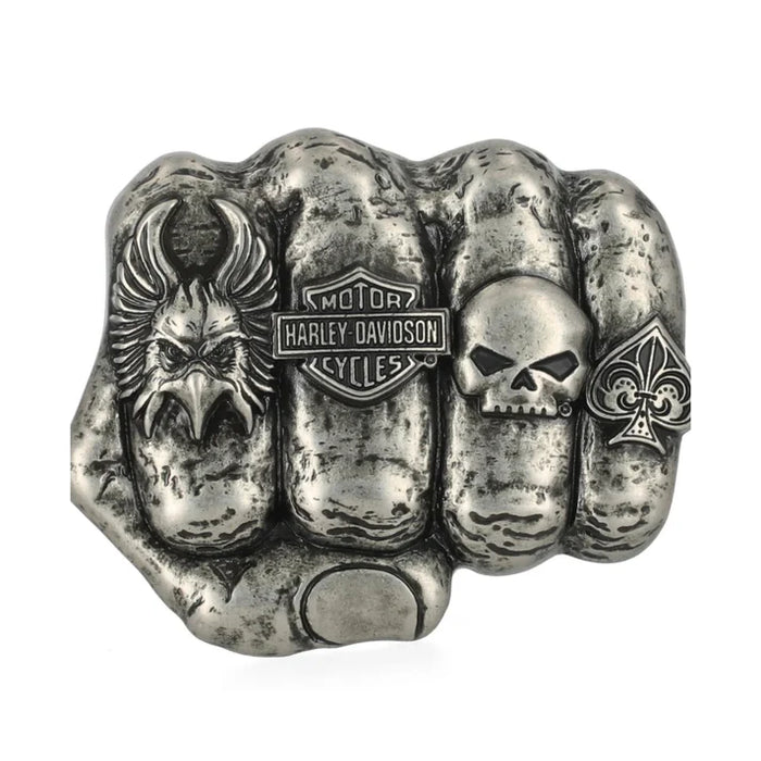 Harley-Davidson® Men's Fist Forward Knuckle Belt Buckle - Antique Nickel Finish