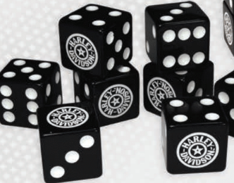 Large Black Collectible Dice 25mm