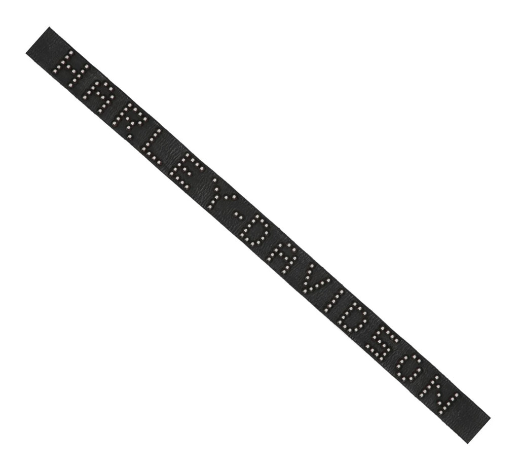 Harley-Davidson® Women's Heat Embossed Logo Genuine Leather Belt - Black