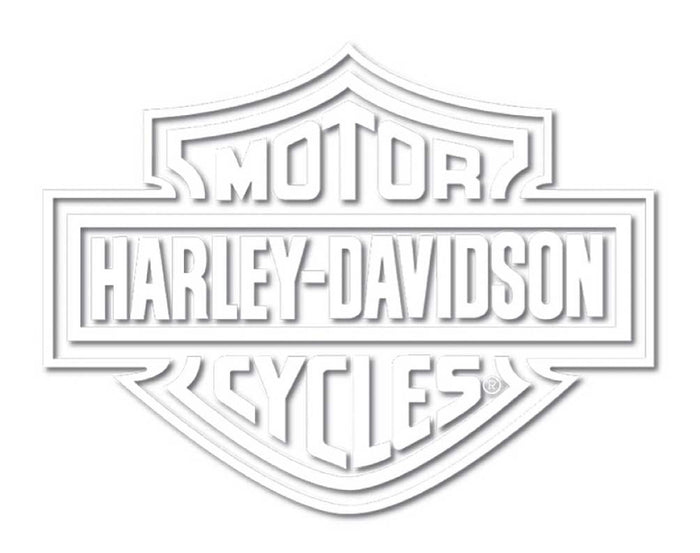 Harley-Davidson® White Bar & Shield Die Cutz Window Decal