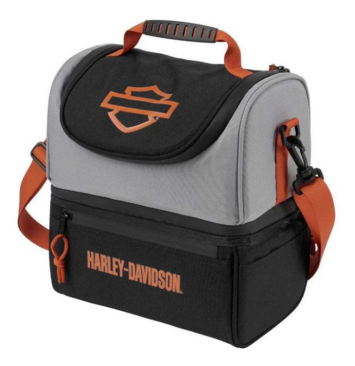 Harley-Davidson® Open Bar & Shield Soft Sided Lunch Box Cooler, Leakproof Body