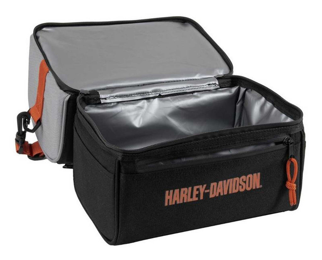 Harley-Davidson® Open Bar & Shield Soft Sided Lunch Box Cooler, Leakproof Body
