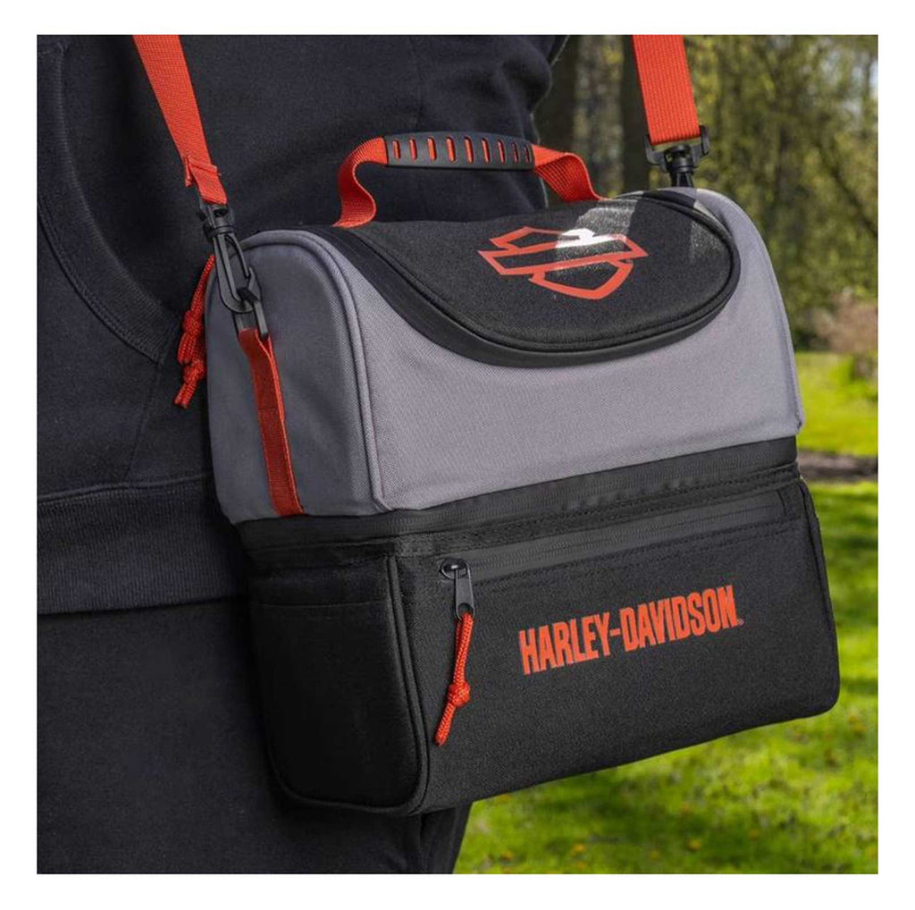 Harley-Davidson® Open Bar & Shield Soft Sided Lunch Box Cooler, Leakproof Body