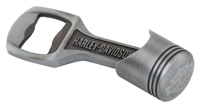 Harley-Davidson Engraved H-D Piston Bottle Opener Pewter Finish HDL-18573