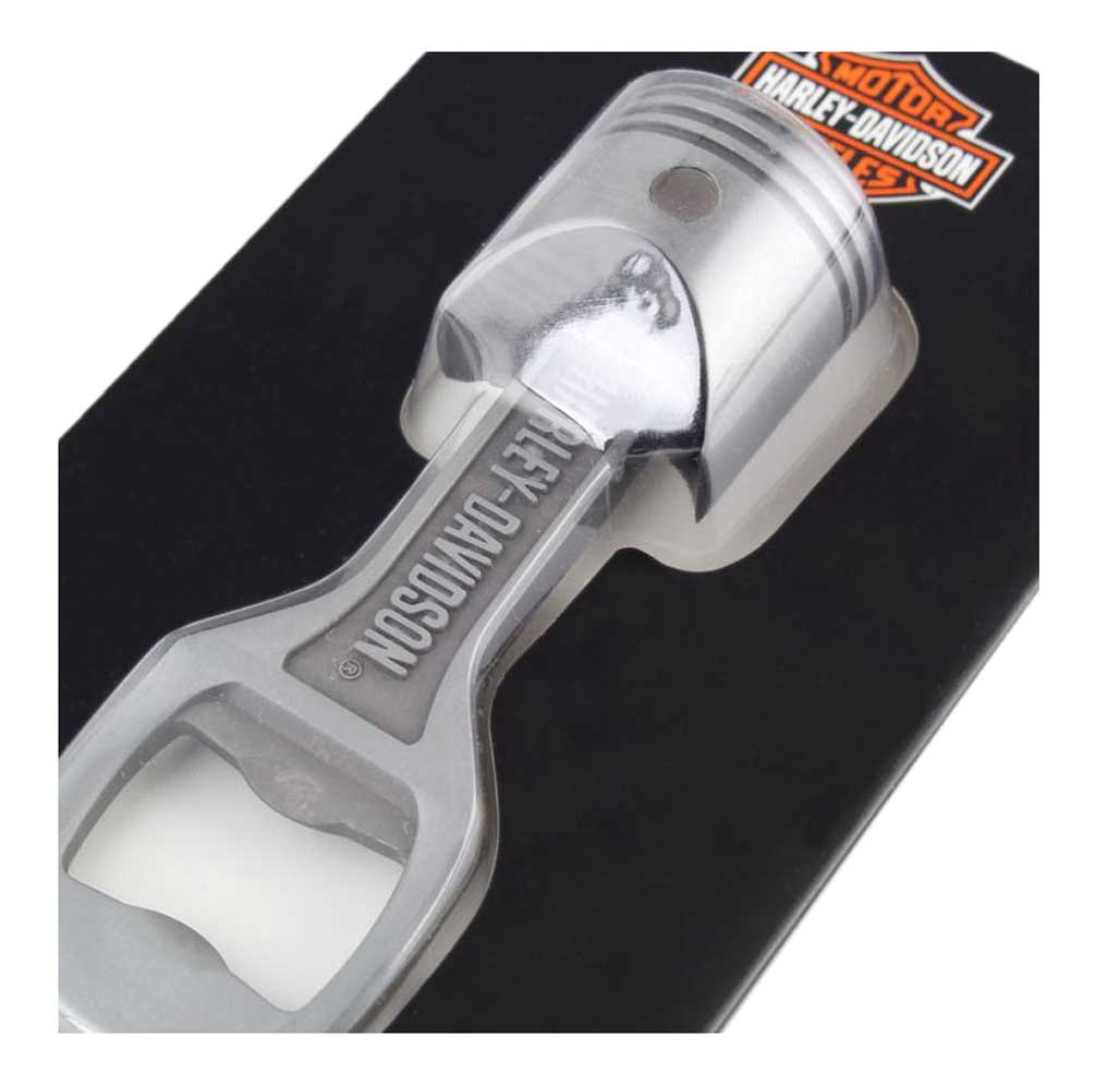Harley-Davidson Engraved H-D Piston Bottle Opener Pewter Finish HDL-18573
