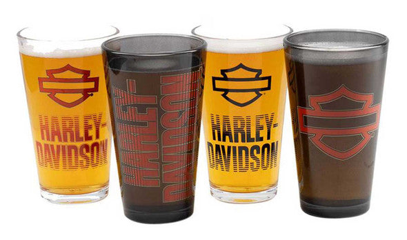 Harley-Davidson® 16 oz. Open Bar & Shield Fade Pint Glass Set, Set of Four