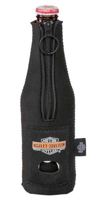 Harley-Davidson® Pre-Luxe Neoprene Zippered Bottle Wrap w/ Bottle Opener