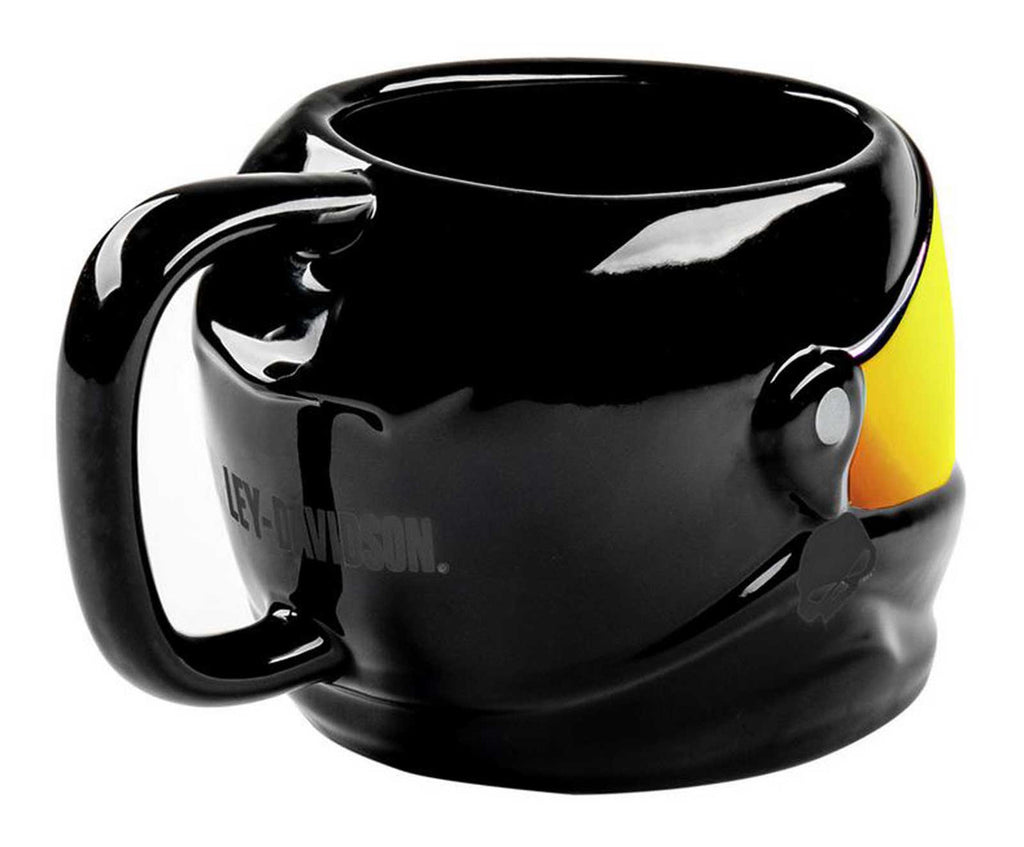 Harley-Davidson® 24 oz. Sculpted Helmet Ceramic Coffee Mug, Gloss Black