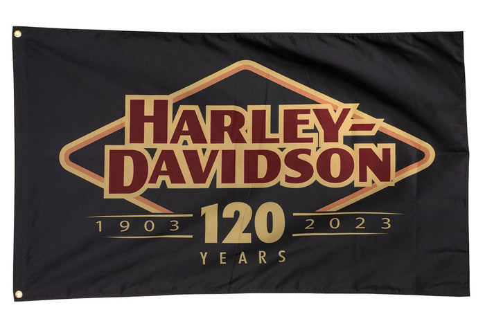 Harley-Davidson® Weather-Resistant 120th Anniversary Outdoor Flag Limited Edition