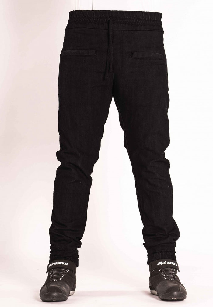 TKD JO-NATHAN STRETCH S/SKINNY BLK KEVLAR RIDING PANTS