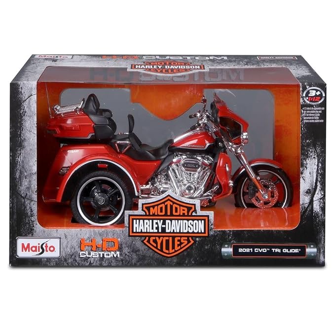 MAISTO 32337 HARLEY DAVIDSON CUTOM 2021 CVO TRI GLIDE 1/12 SCALE MOTORBIKE