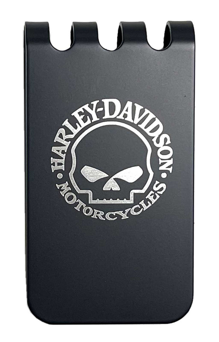 Harley-Davidson® Men's Willie G Skull Metal Money Clip - Matte Black Finish