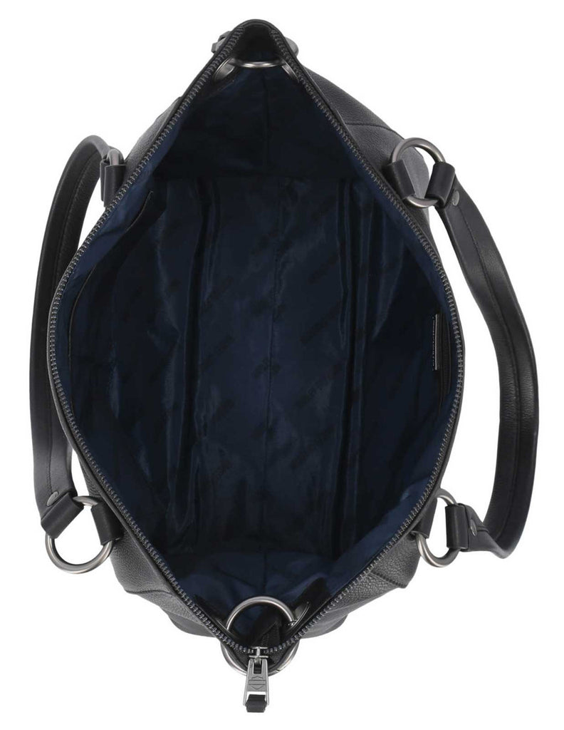 Harley-Davidson® Women's Classic Leather Satchel Purse w/ Crossbody Strap, Black