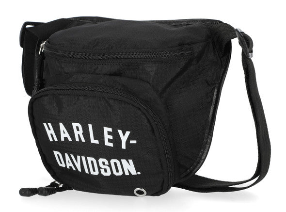 Harley-Davidson® Deluxe Nylon 'Fanny Pack' Adjustable Waistband - Black