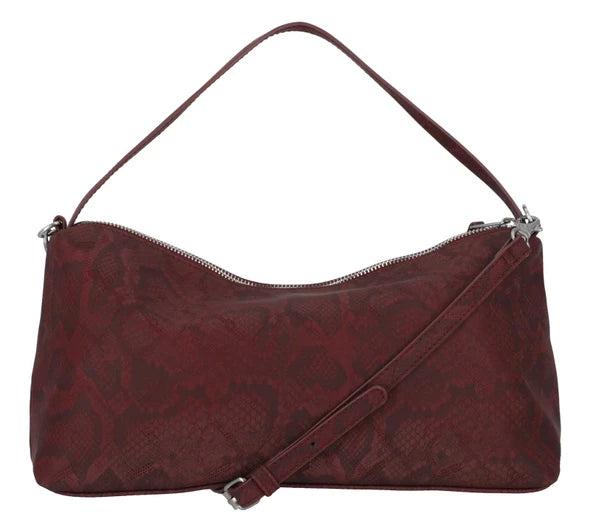 Harley-Davidson® Women's Bar & Shield Snake Printed Short Shoulder Purse, Rum Red