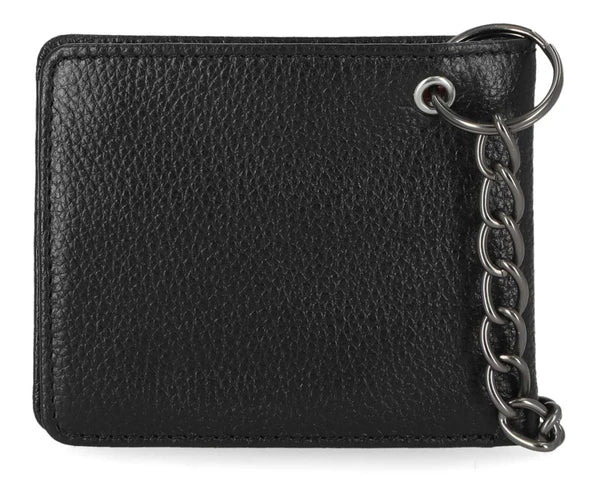 Harley-Davidson® Men's Bar & Shield Core Pebble Biker Chain Bi-Fold Wallet, Black