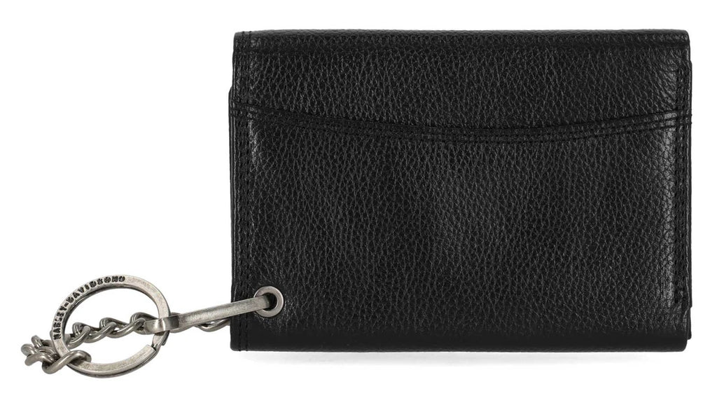 Harley-Davidson® Men's Open B&S Medium Biker Chain Leather Wallet, Black