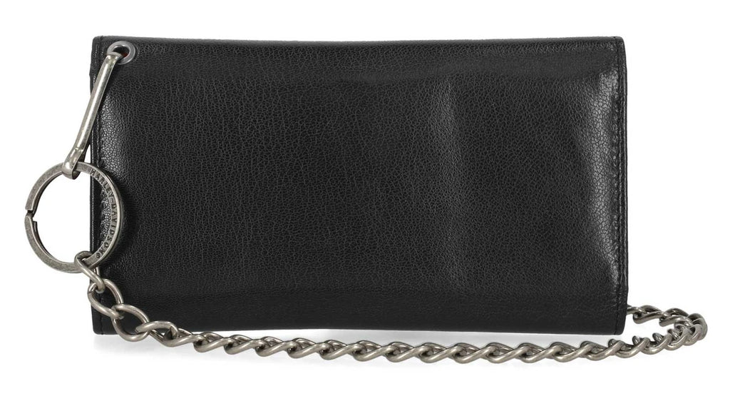 Harley-Davidson® Men's #1 RWB Genuine Leather RFID Trucker Chain Wallet