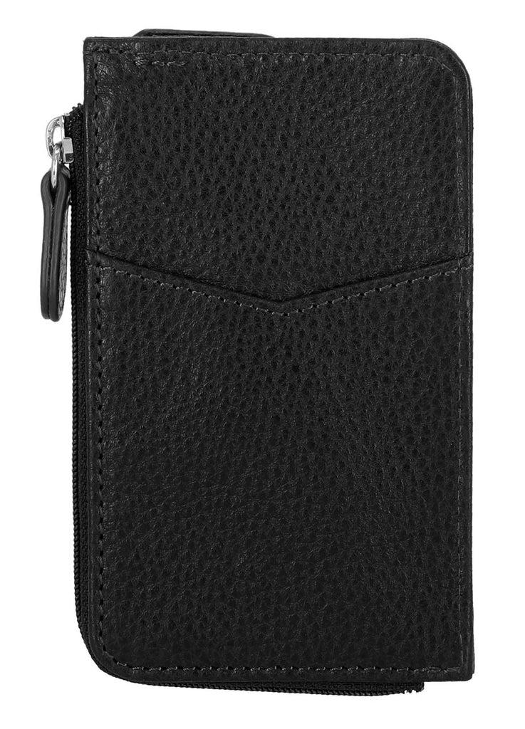 Harley Davidson Women's Core Stud B&S Leather Key Card Case Wallet, Black
