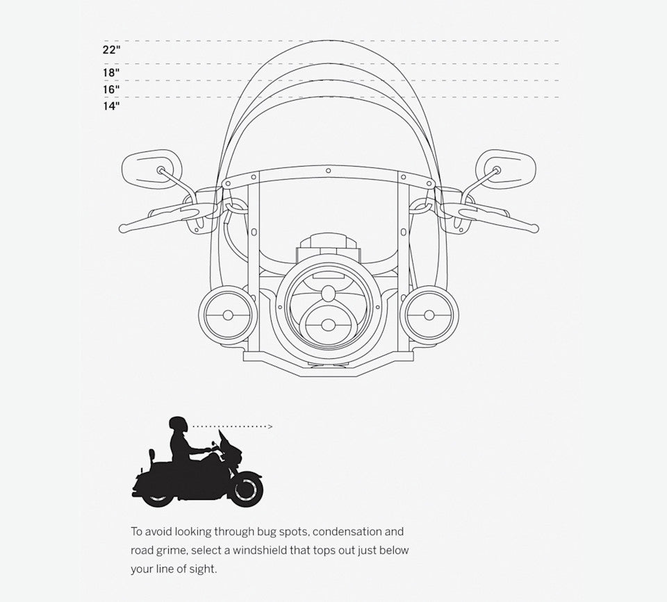 Road King H-D Detachables Windshield - 20 in.