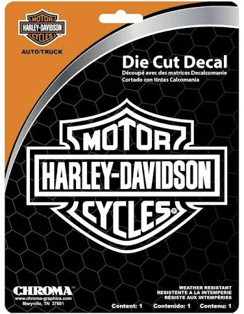 HARLEY-DAVIDSON BAR & SHIELD DIE CUTZ WINDOW DECAL 4 X 5.1 IN