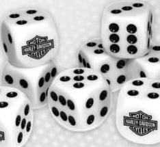Large White Collectible Dice 25mm